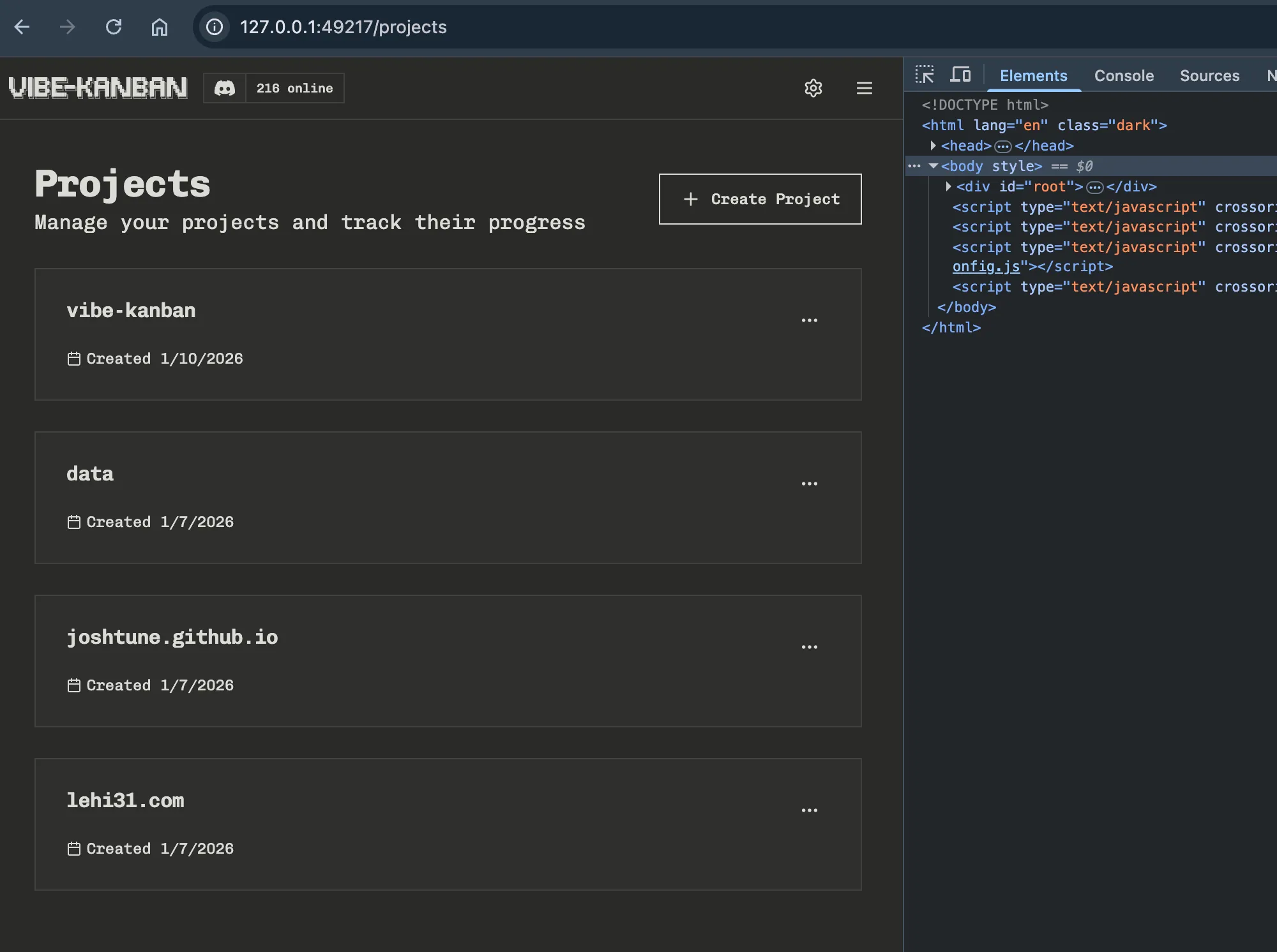 A simple Kanban board illustration with the title “Vibe Kanban”.